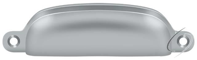 SHP29U26D Exposed Shell Pull 4"; Satin Chrome Finish