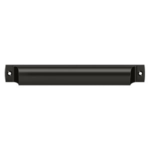 SHP70U19 7" Rectangular Shell Pull Flat Black Finish