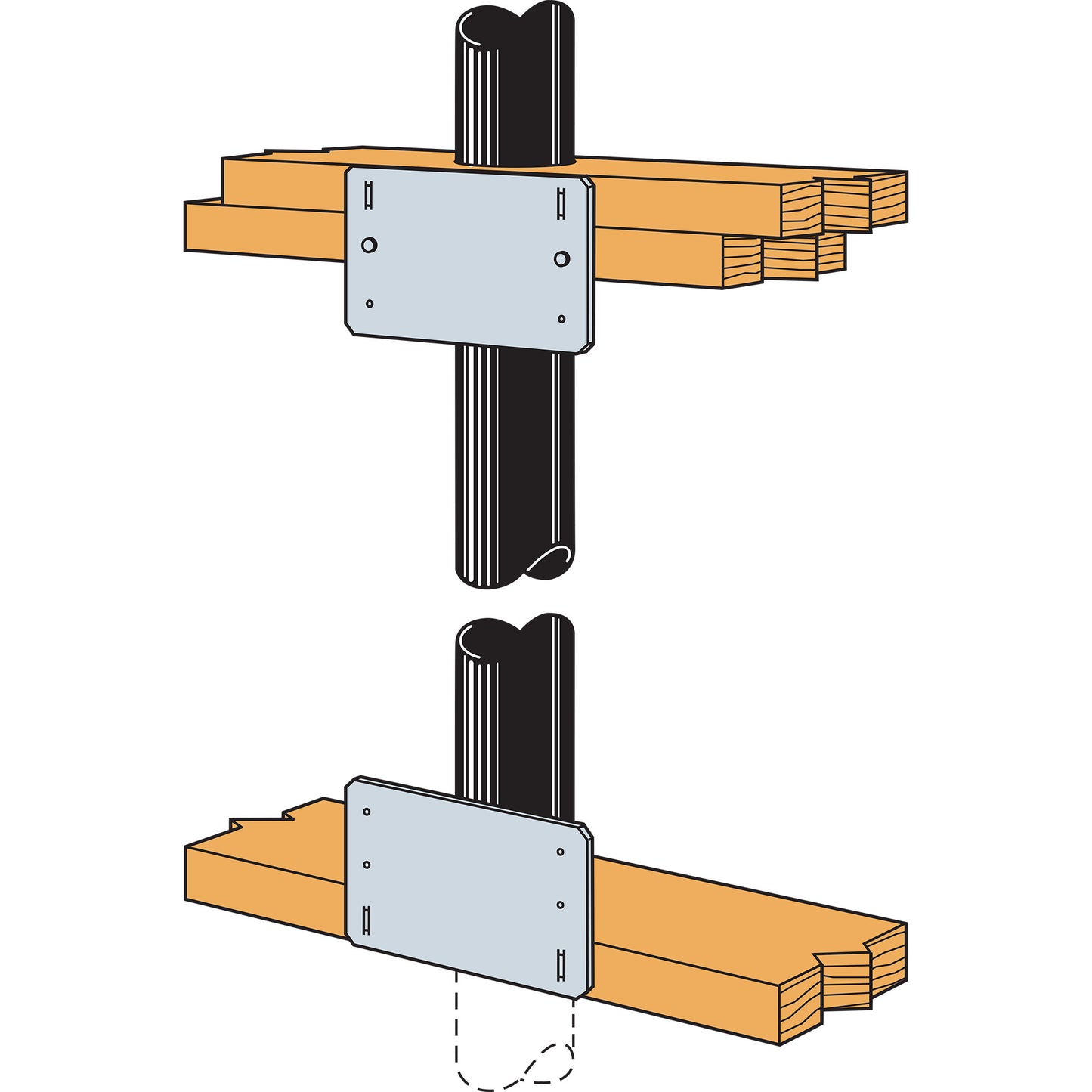 5" x 8" ZMAX Galvanized Protecting Shield Plate Nail Stopper