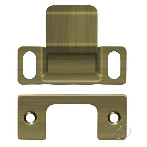 SP2751U5 Strike Plate; Dust Cup; Adjustable; 2-3/4" x 1-1/4"; Antique Brass Finish