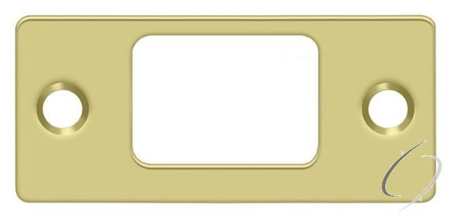 SP2753U3 Strike Plate; Deadbolt; 2-3/4" x 1-1/4"; Bright Brass Finish