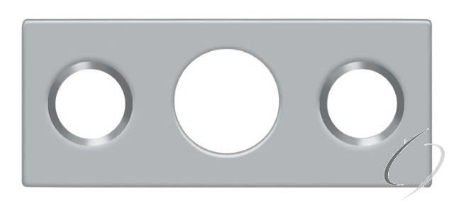 SP7FBR26D Strike Plate For 7" Flush Bolt; Satin Chrome Finish