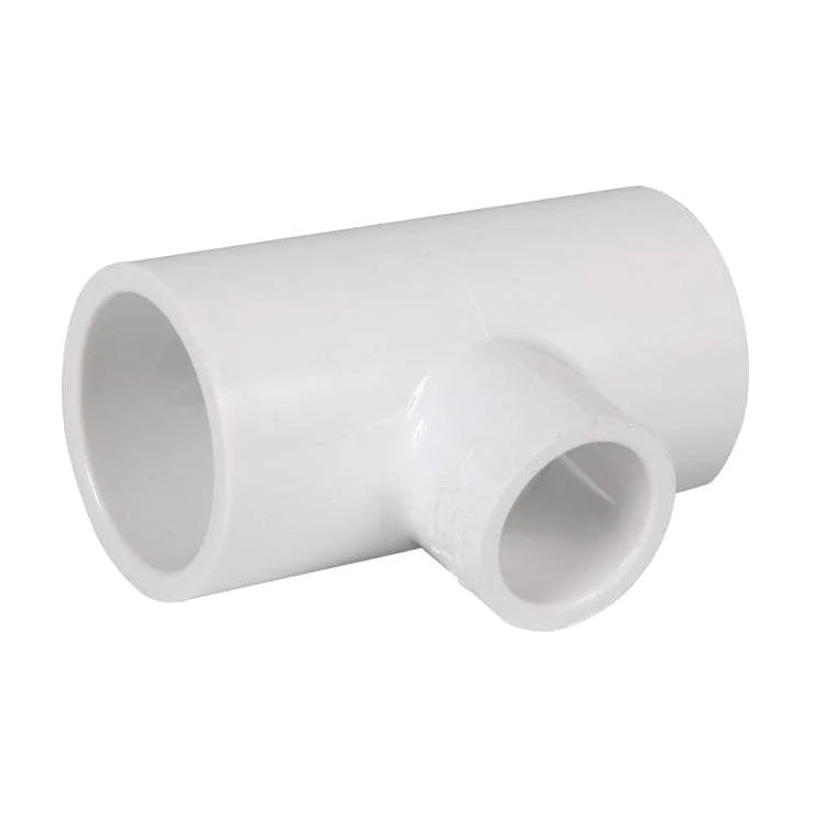 401-209 - 1-1/2" x 1-1/2" x 1/2" PVC Schedule 40 Reducing Tee, Socket