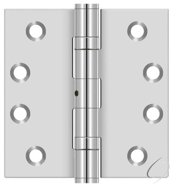 SS44NBU32 4" x 4" Square Hinge; Bright Stainless Steel Finish