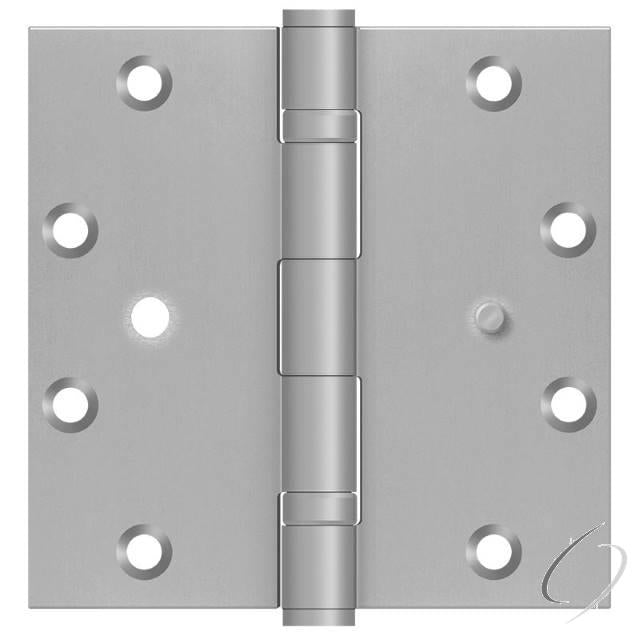 SS55BBU32D-SEC 5" x 5" Square Corner Ball Bearing Security Hinge Satin Stainless Steel Finis