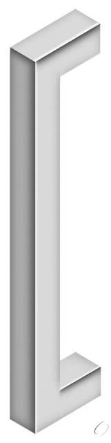 SSP1210U32 12" Single Side Contemporary Pull Bright Stainless Steel Finish