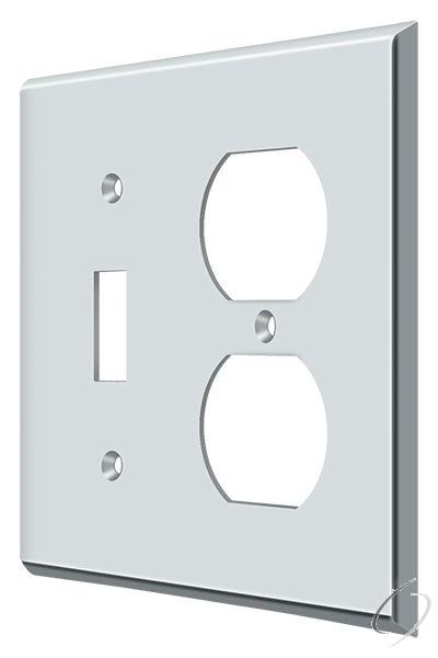 SWP4762U26 Switch Plate; Single Switch/Double Outlet; Bright Chrome Finish