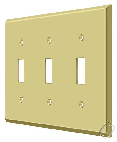SWP4763U3 Switch Plate; Triple Standard; Bright Brass Finish