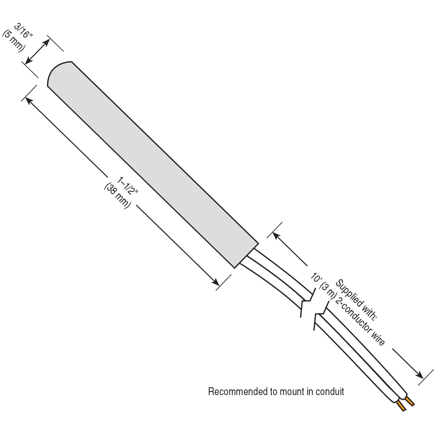 079 - Slab Sensor, 10 Ft Wire