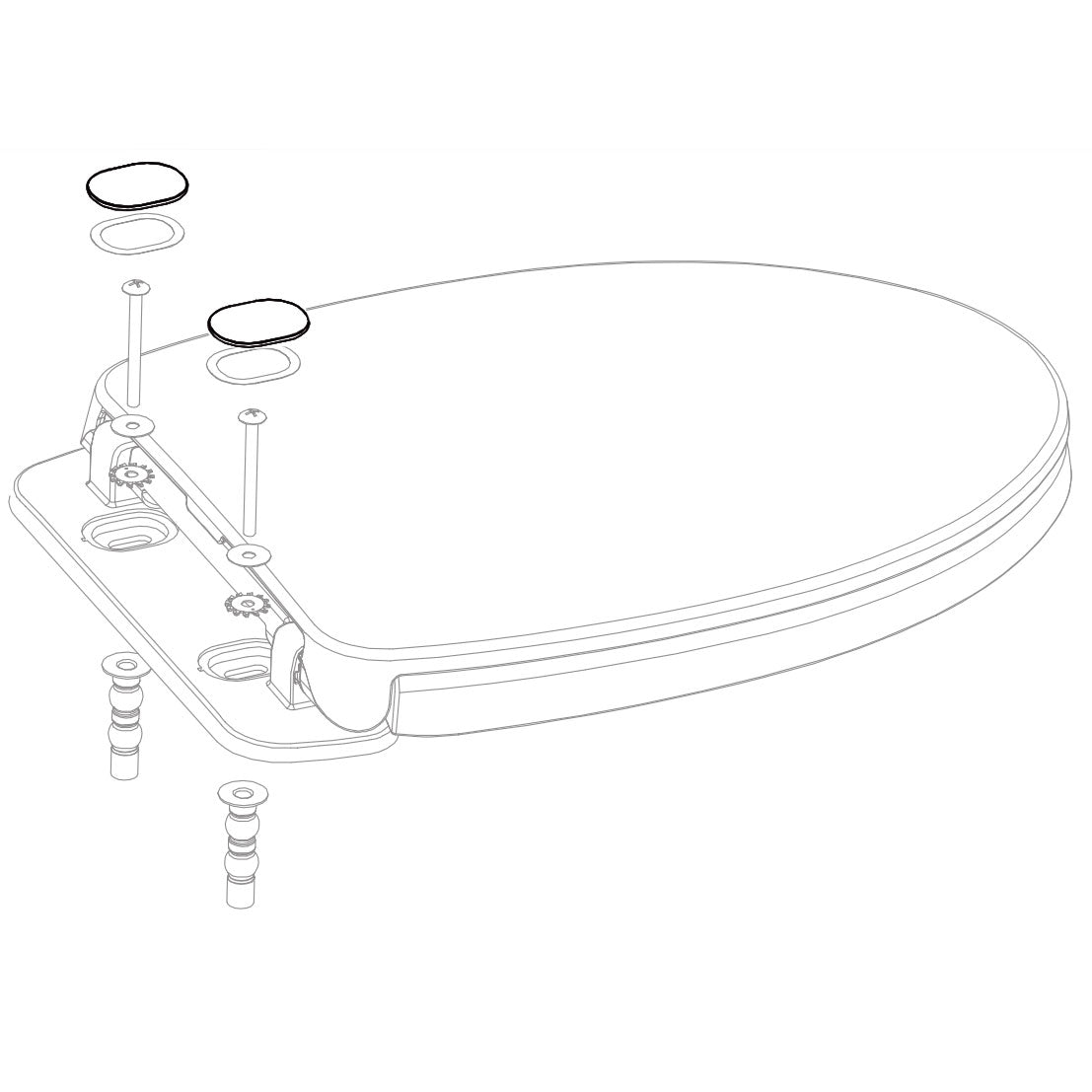 Toto 9AU324#01-A - Bolt Cover for SS124 SoftClose Seat- Cotton White