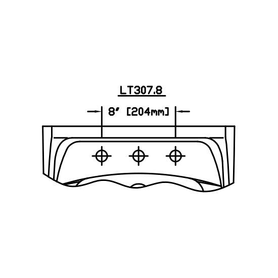 Toto LT307.8#01 - 8" Faucet Centers Commercial Wall-Hung Bathroom Sink - Cotton White