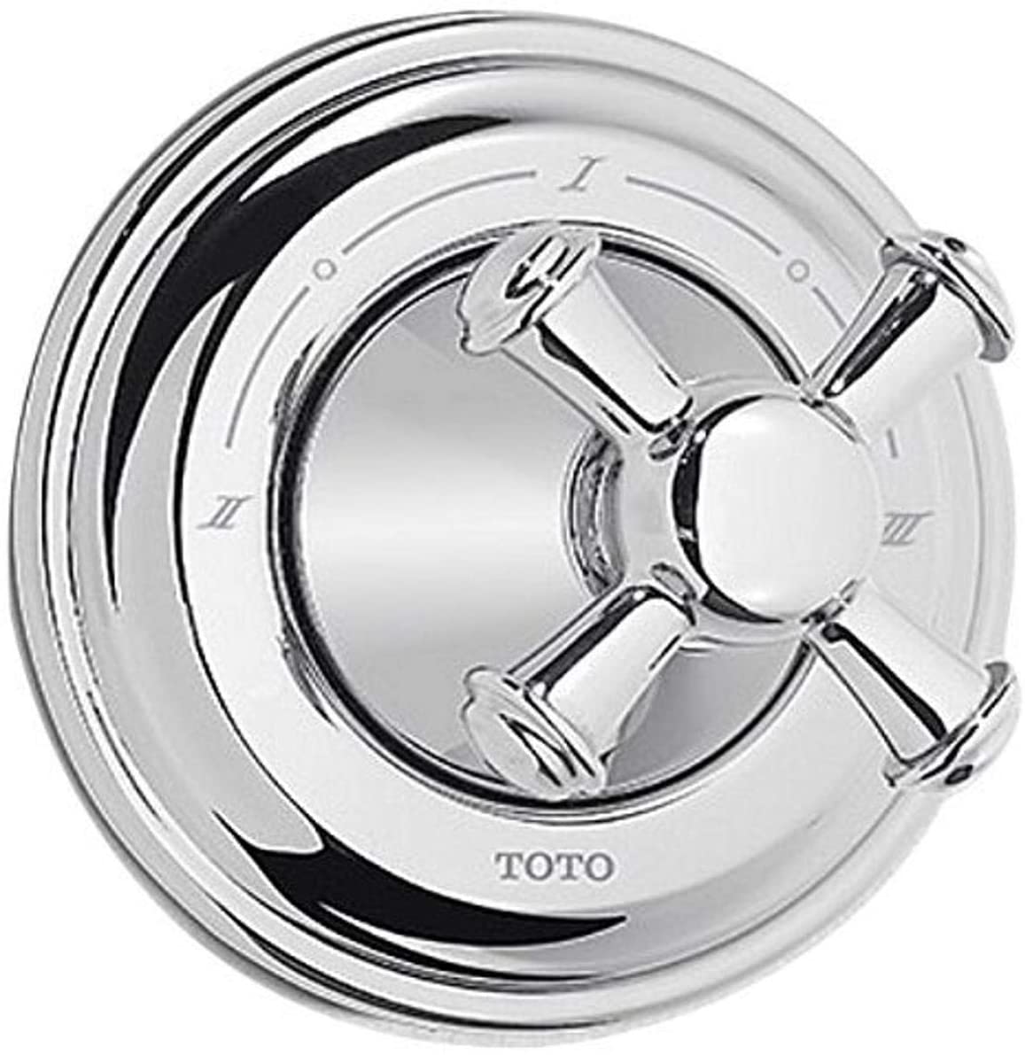 Toto TS220X#PN - Vivian Three-Way Diverter Trim with Off-Cross Handle- Polished Nickel