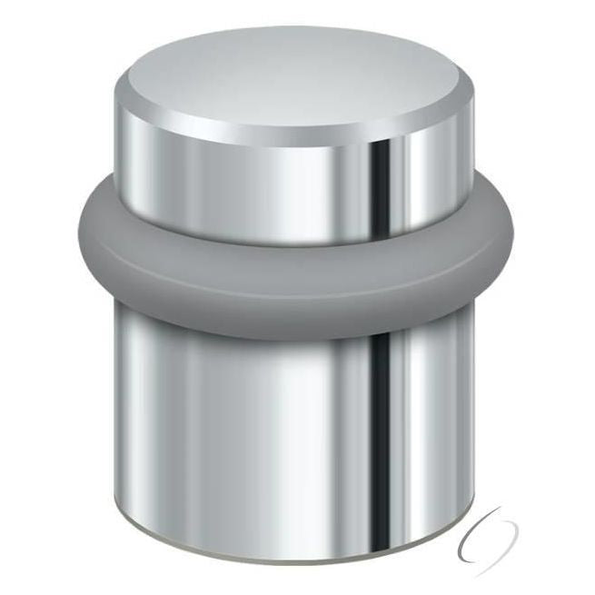 UFB4505U26 Round Universal Floor Bumper 1-1/2"; Bright Chrome Finish