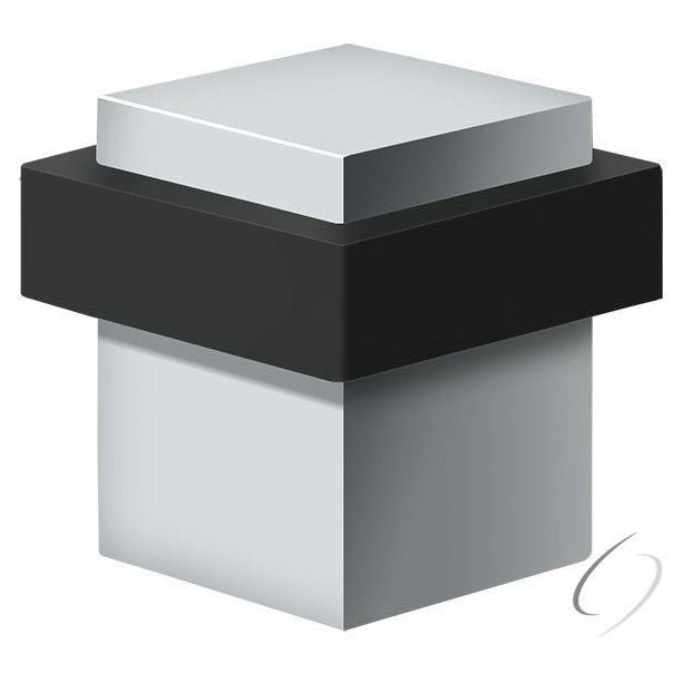 UFBS138U26 Square Universal Floor Bumper 1-3/8"; Bright Chrome Finish