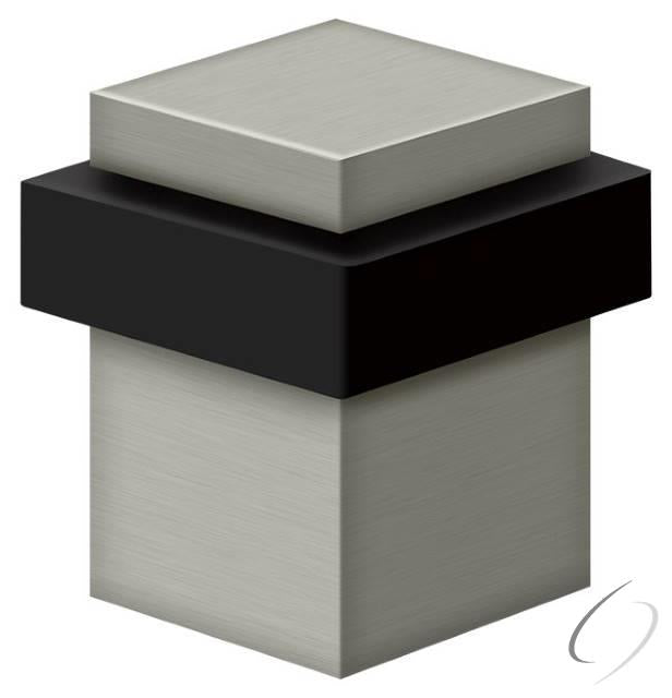 UFBS25U15 2-1/2" Square Universal Floor Bumper Satin Nickel Finish