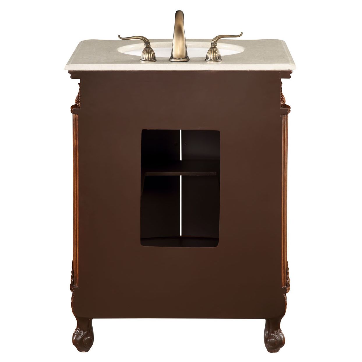 VF-1007 27" Single Bathroom Vanity Set in Brown