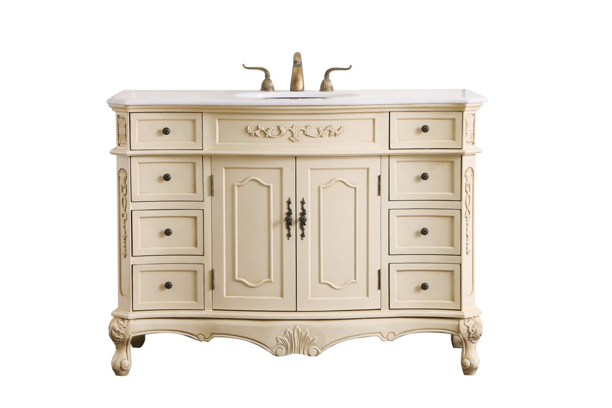 VF10148LT 48" Single Bathroom Vanity Set in Light Antique Beige