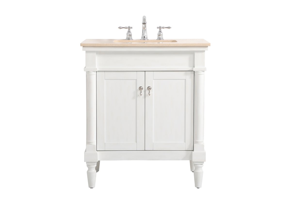 VF-1030AW 30" Single Bathroom Vanity in Antique White