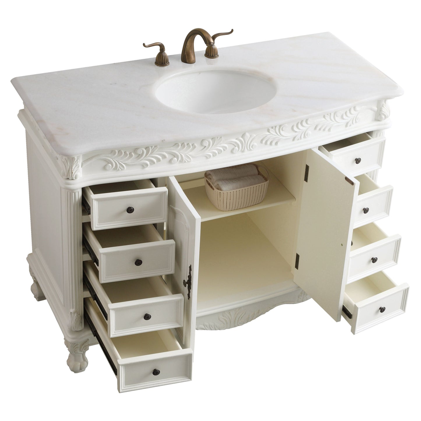 VF-1039 48" Single Bathroom Vanity Set in Antique White