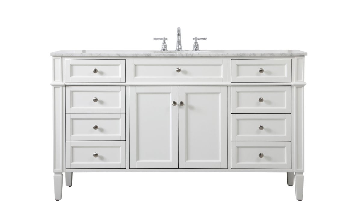 VF12560WH 60" Single Bathroom Vanity in White