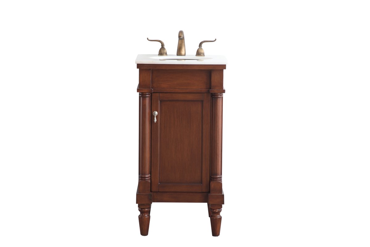 VF13018WT 18" Single Bathroom Vanity Set in Walnut