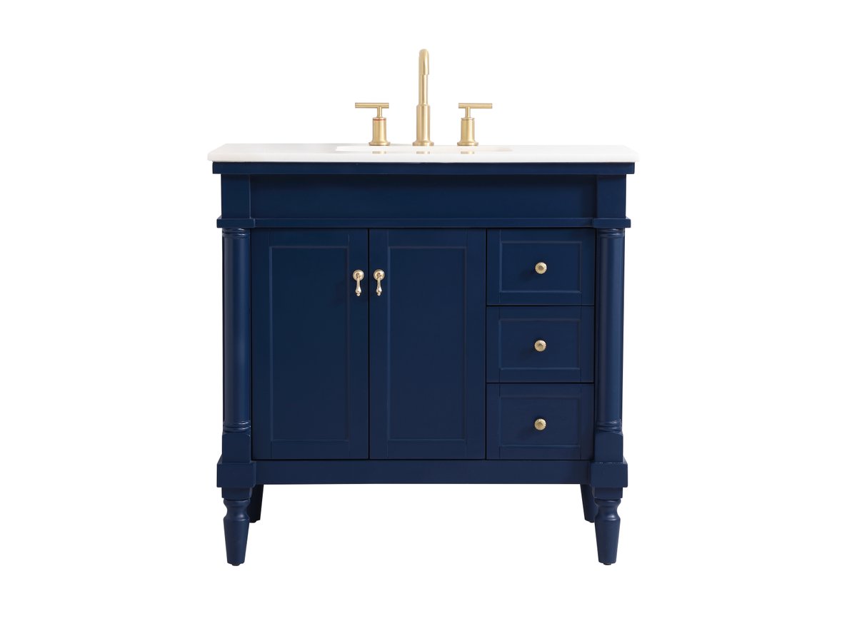 VF13036BL 36" Single Bathroom Vanity in Blue