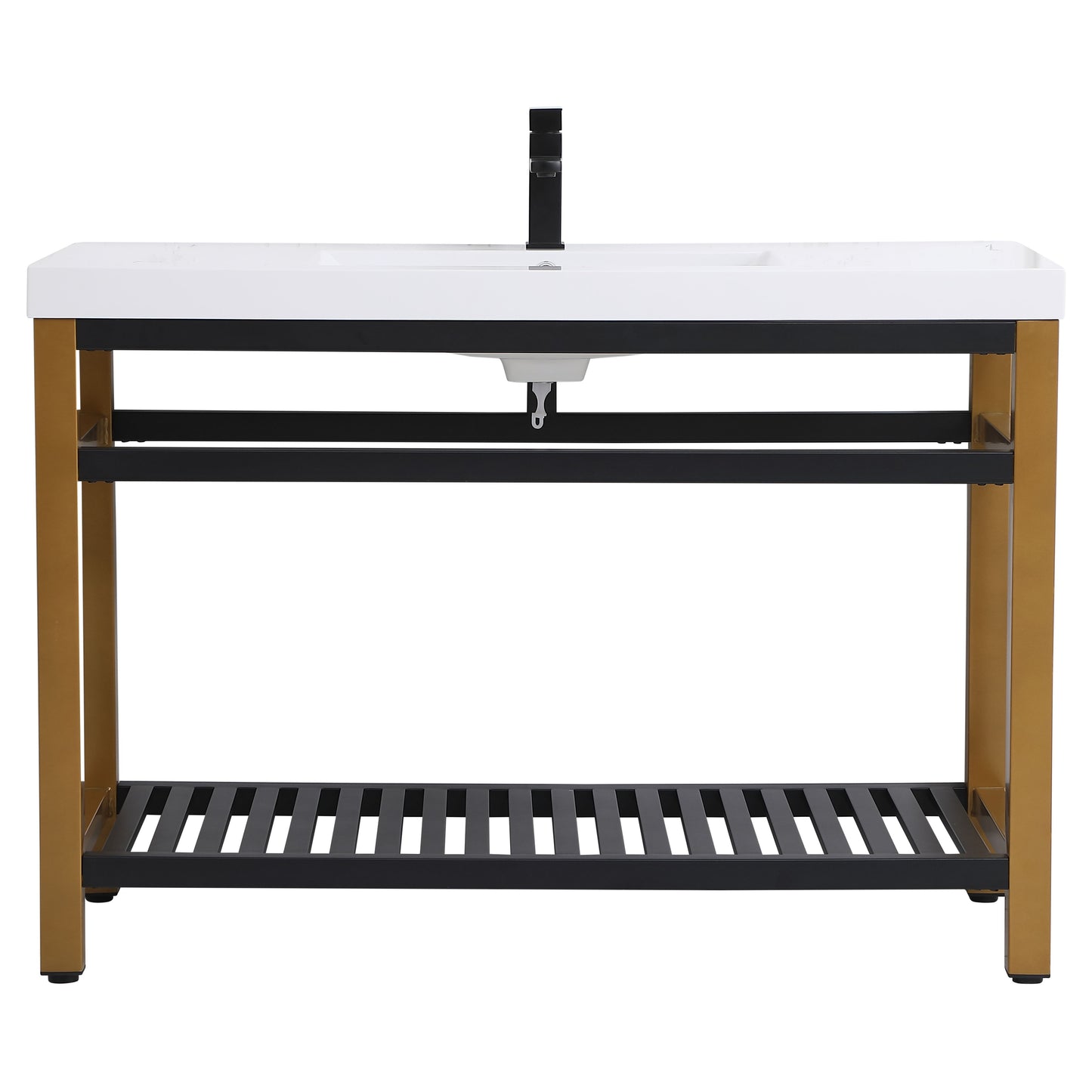 VF14048GB 48" Single Bathroom Metal Vanity in Golden Black