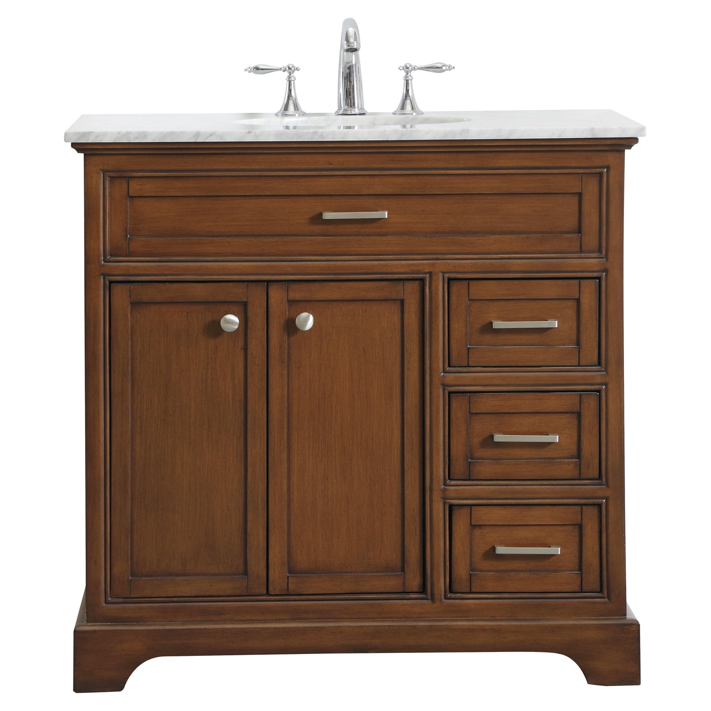 VF15036TK 36" Single Bathroom Vanity Set in Teak