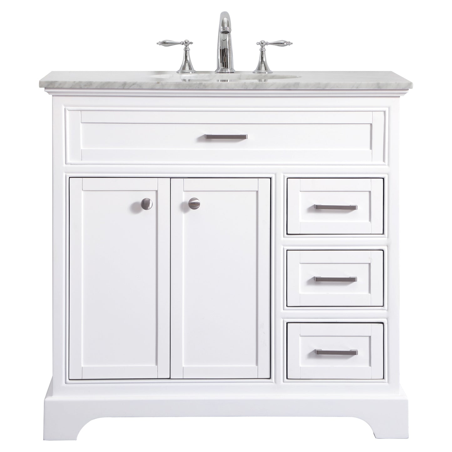 VF15036WH 36" Single Bathroom Vanity Set in White