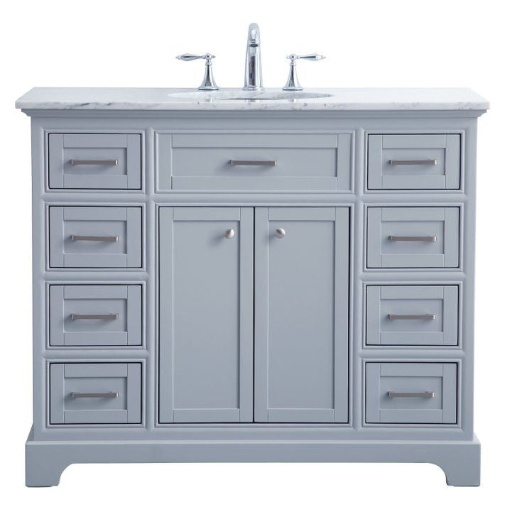 VF15042GR 42" Single Bathroom Vanity Set in Light Grey