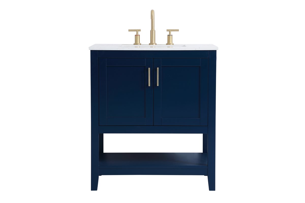 VF16030BL 30" Single Bathroom Vanity in Blue