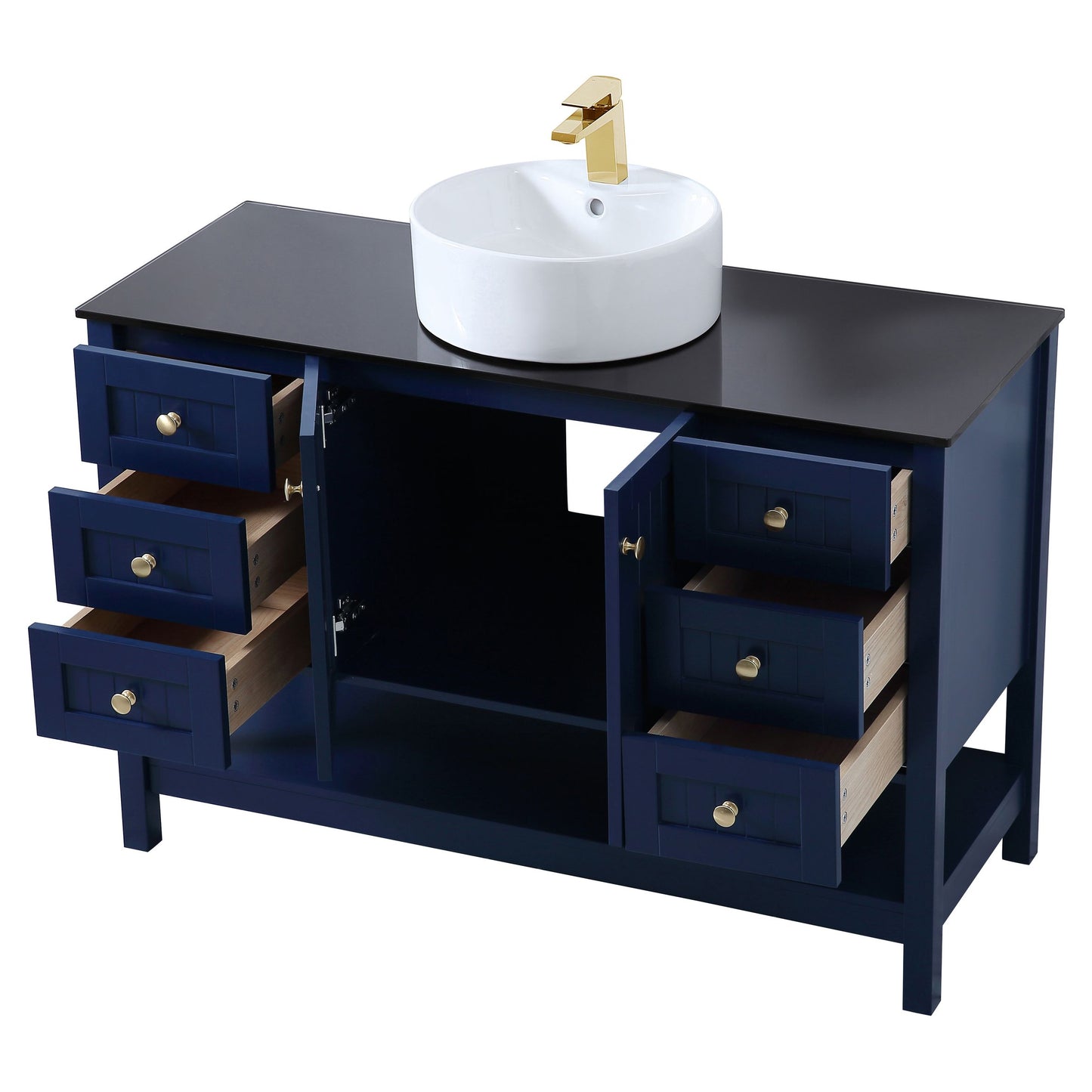 VF16248BL 48" Vessel Sink Bathroom Vanity in Blue