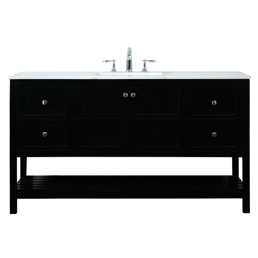 VF16460BK 60" Single Bathroom Vanity in Black