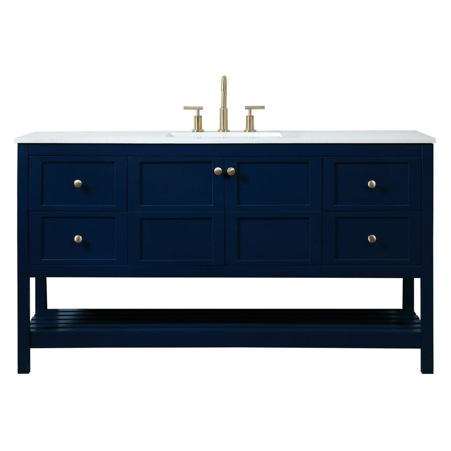 VF16460BL 60" Single Bathroom Vanity in Blue