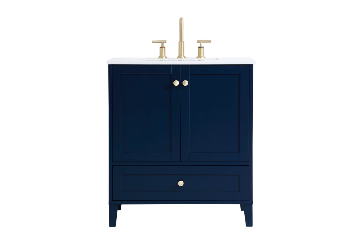 VF18030BL 30" Single Bathroom Vanity in Blue