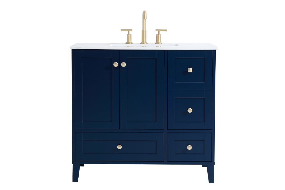 VF18036BL 36" Single Bathroom Vanity in Blue