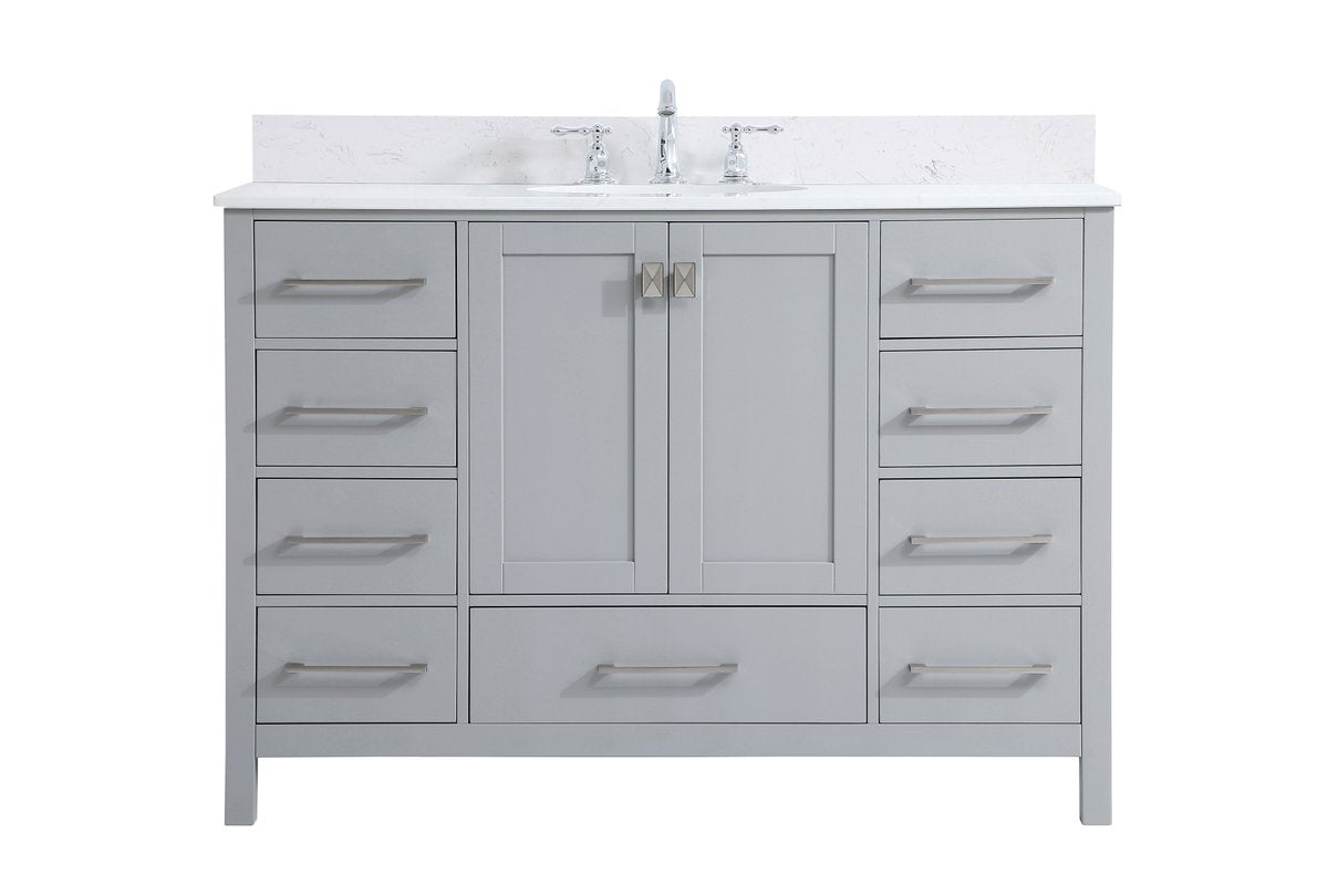 VF18848GR-BS 48" Single Bathroom Vanity in Gray With Backsplash