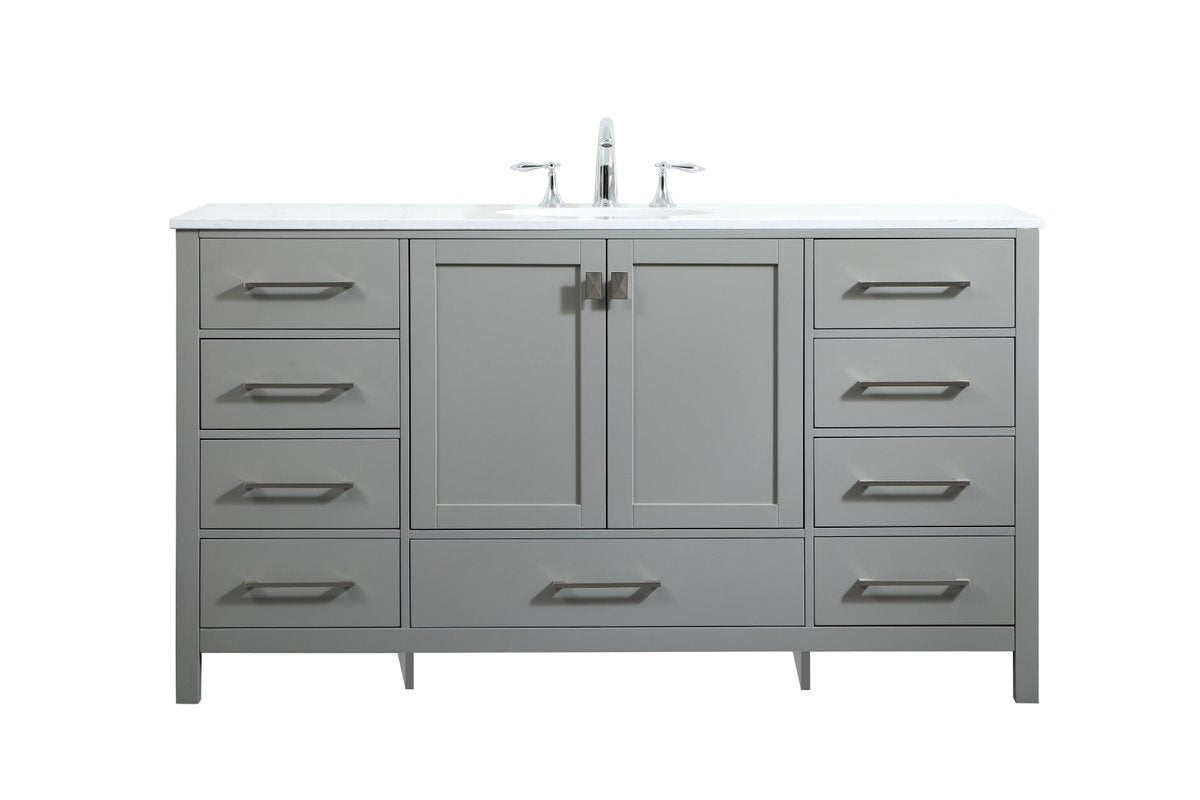 VF18860GR 60" Single Bathroom Vanity in Grey