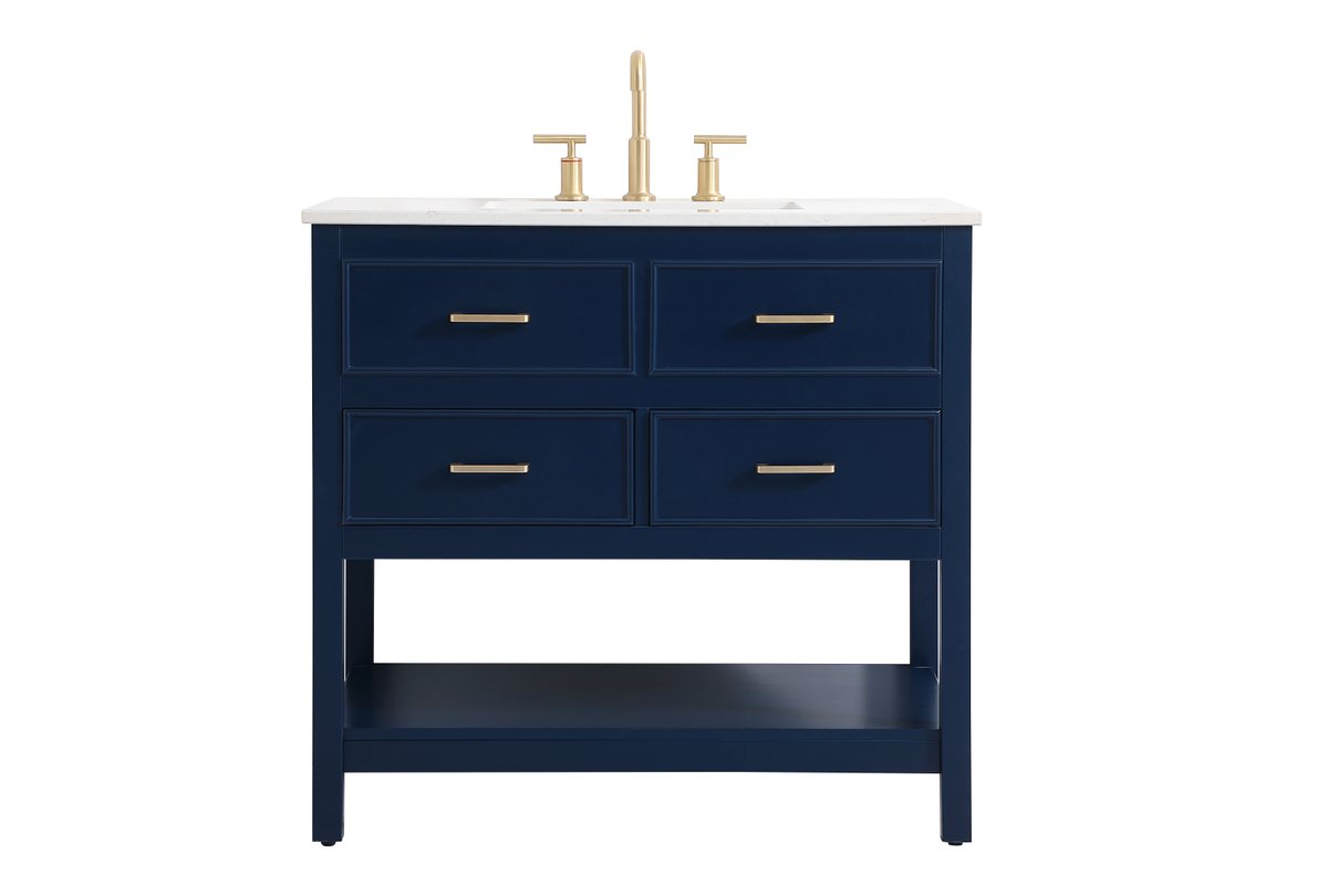 VF19036BL 36" Single Bathroom Vanity in Blue