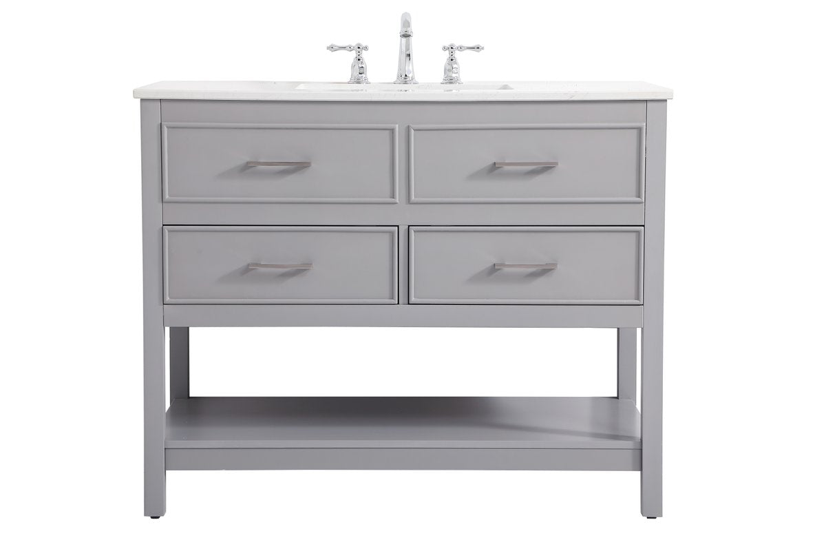VF19042GR 42" Single Bathroom Vanity in Gray