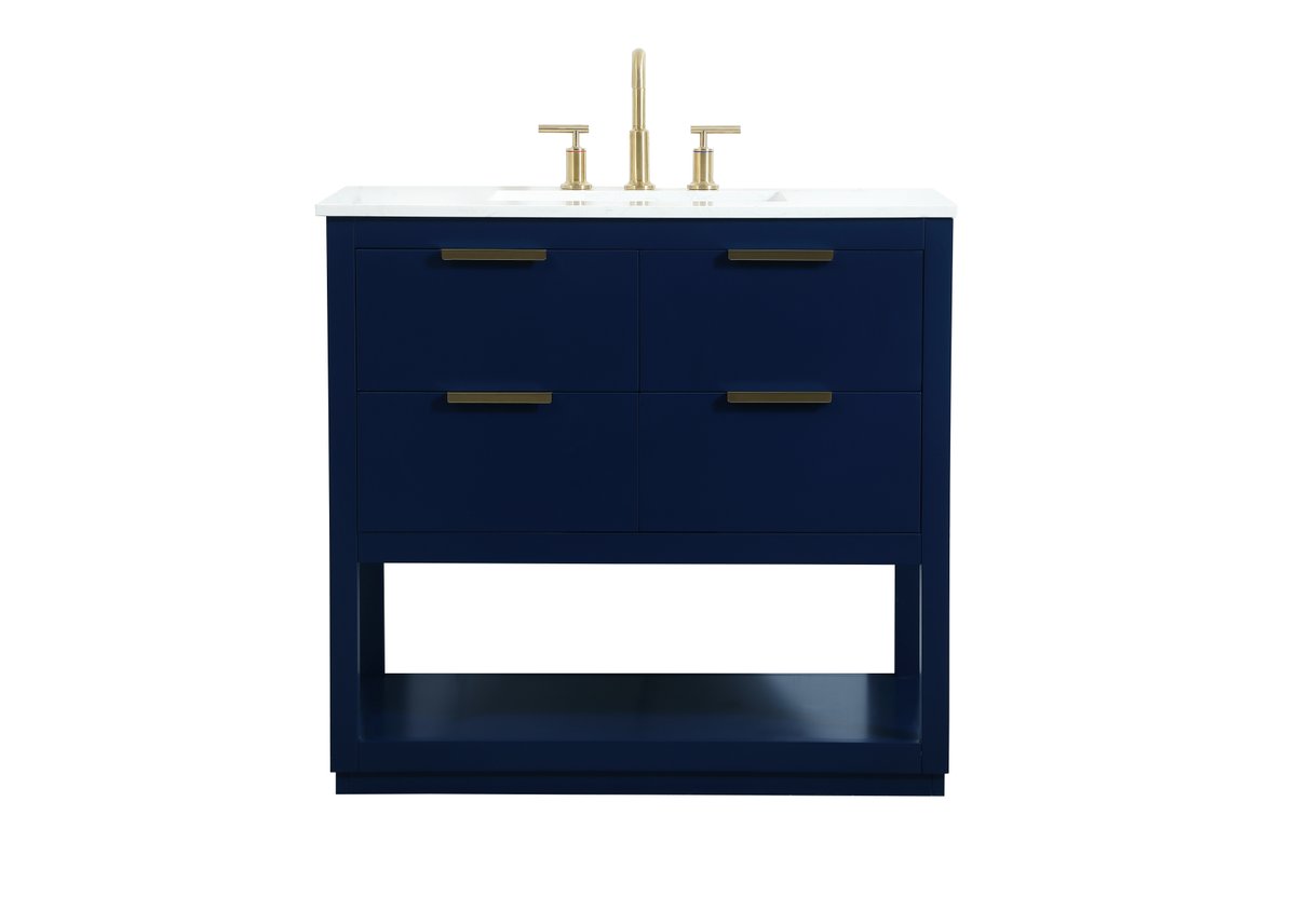 VF19236BL 36" Single Bathroom Vanity in Blue