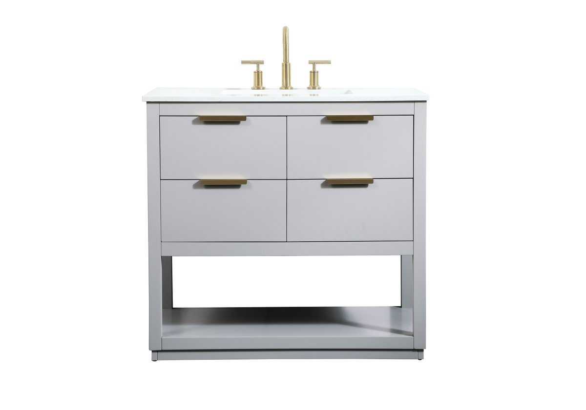 VF19236GR 36" Single Bathroom Vanity in Grey