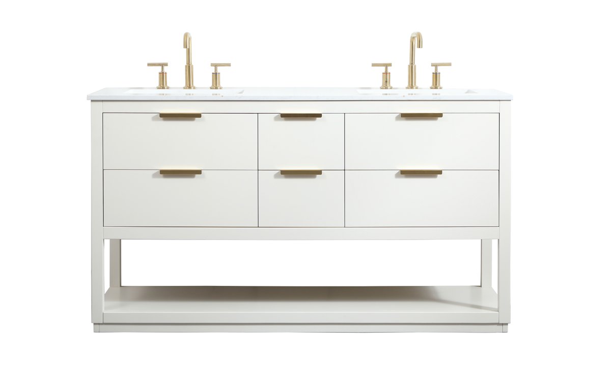 VF19260DWH 60" Single Bathroom Vanity in White