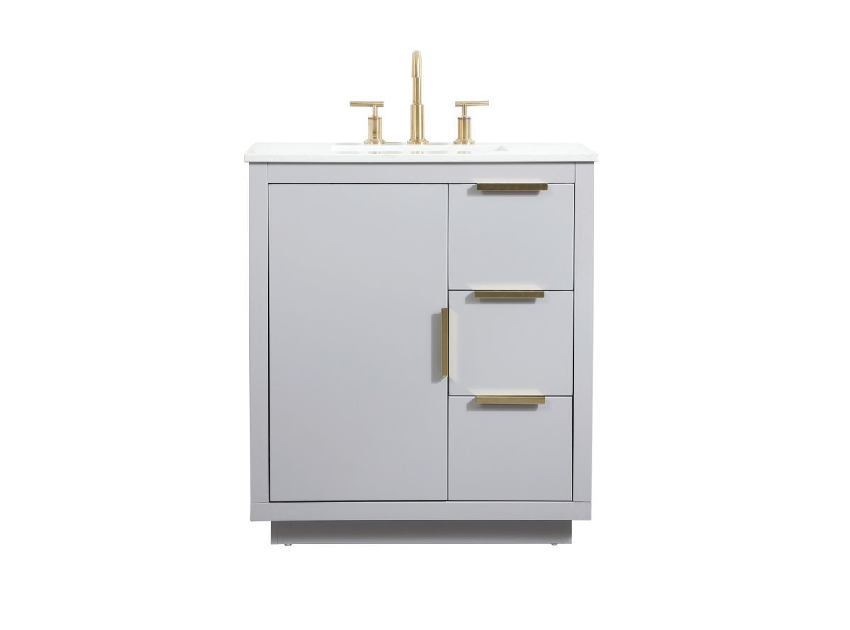 VF19430GR 30" Single Bathroom Vanity in Grey