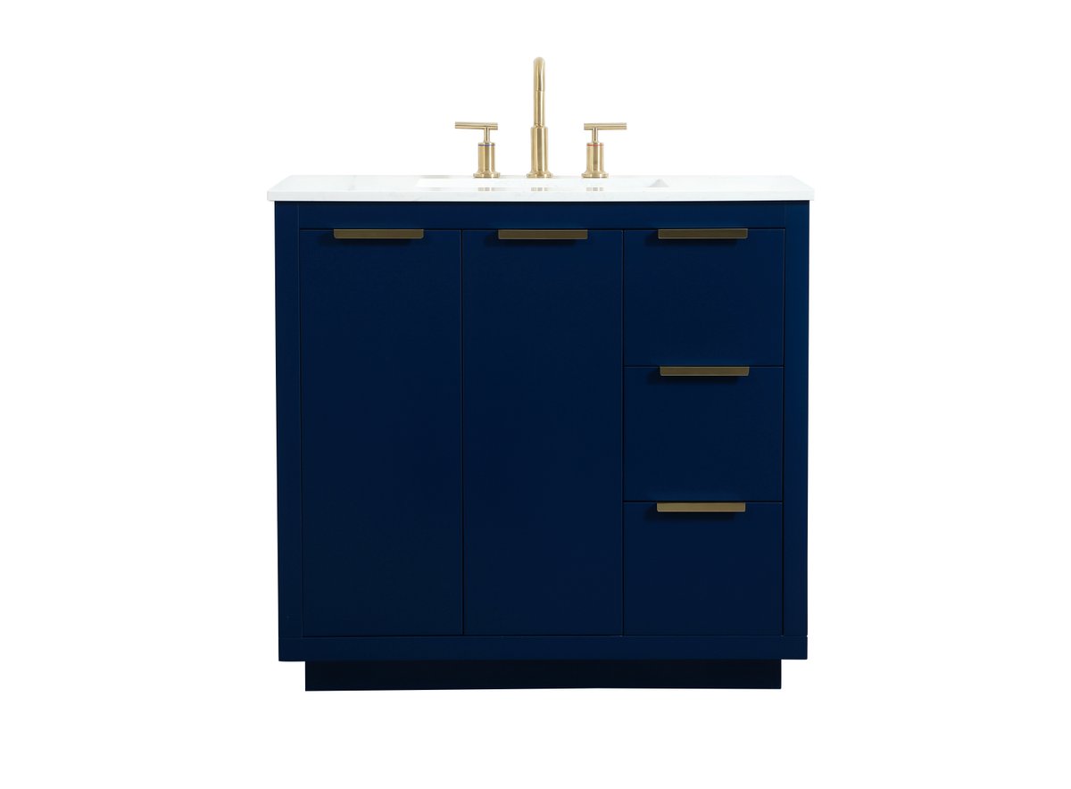 VF19436BL 36" Single Bathroom Vanity in Blue