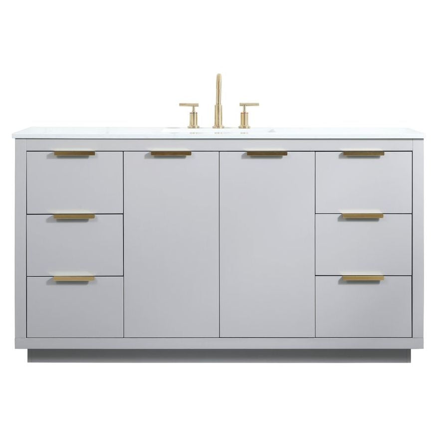 VF19460GR 60" Single Bathroom Vanity in Grey