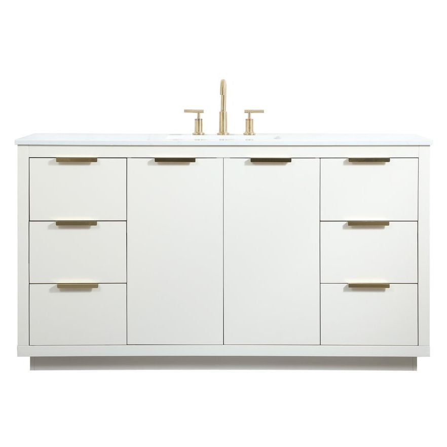 VF19460WH 60" Single Bathroom Vanity in White