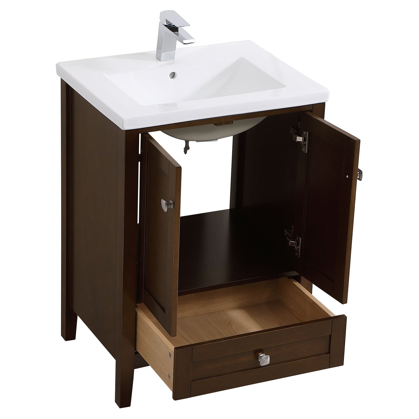 VF-2005 24" Single Bathroom Vanity Set in Antique Coffee