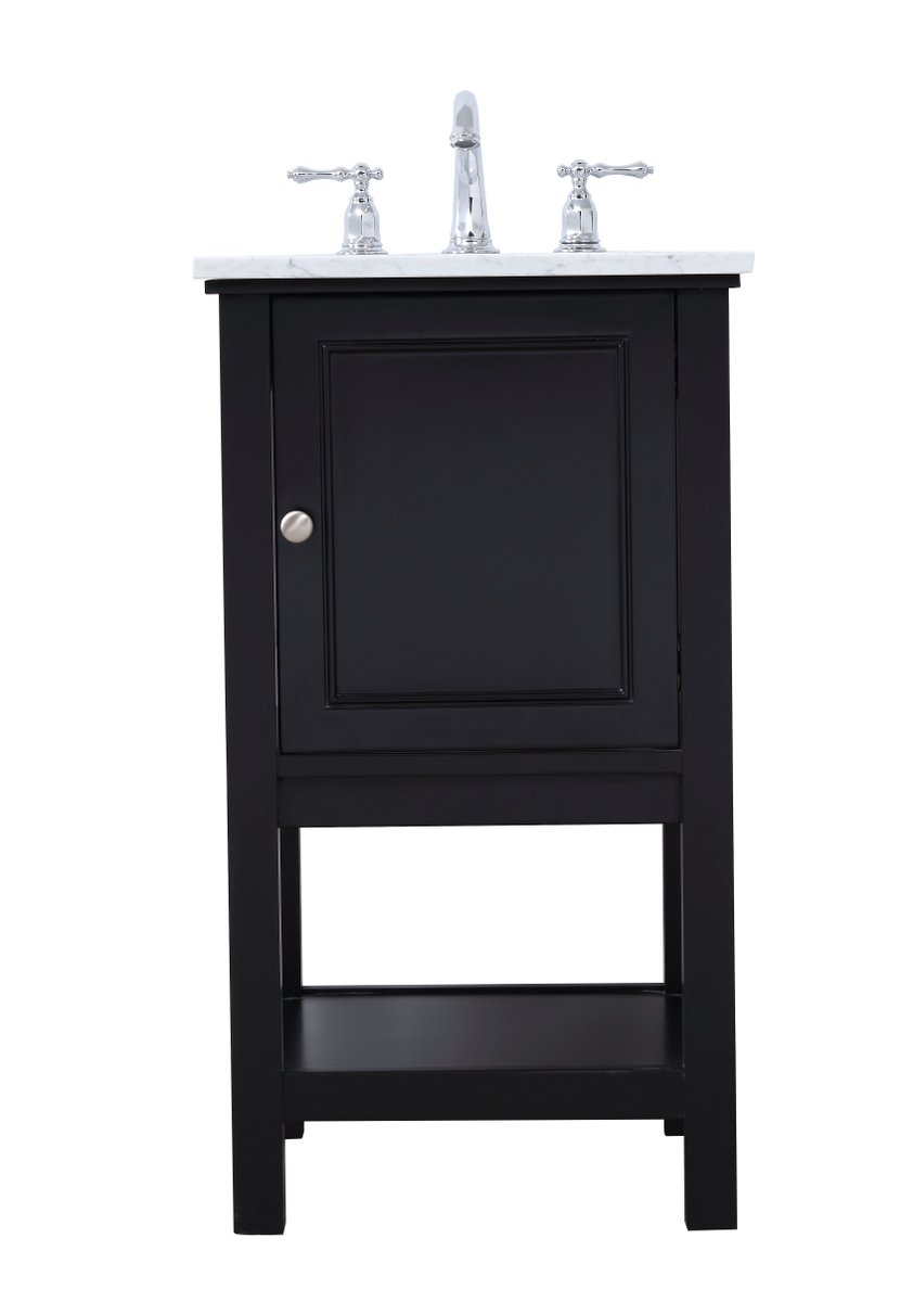 VF27019BK 19" Single Bathroom Vanity Set in Black