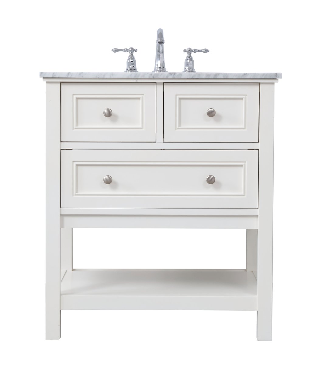 VF27030WH 30" Single Bathroom Vanity Set in White